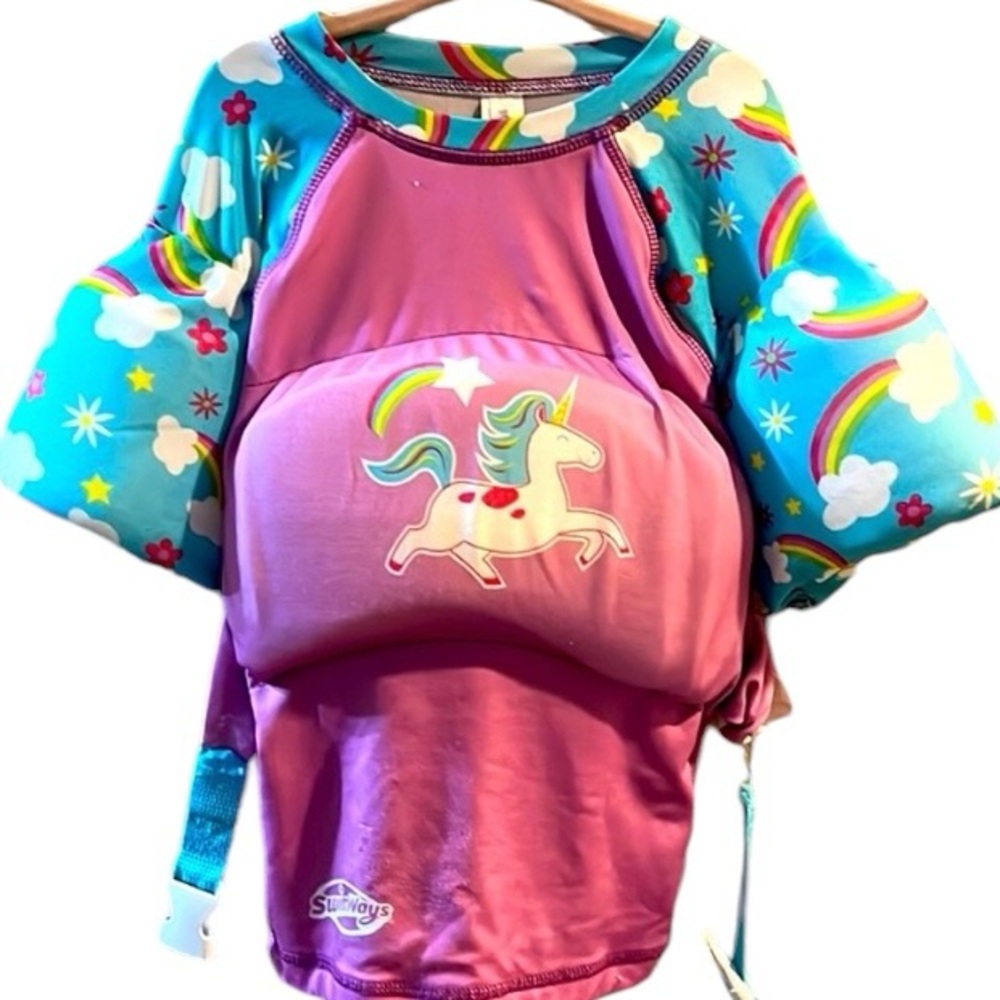 Swimways Float Top Pool Water Wear Safety Swim Girls 4-6